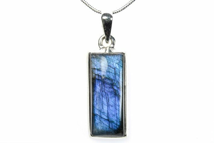 Brilliant Blue Labradorite Pendant with Chain #278298